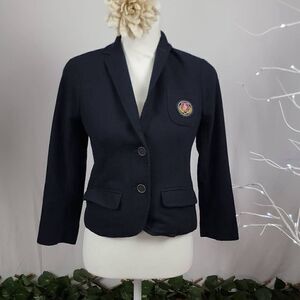 Abercrombie & Fitch Y2K Wool Blend Blazor Preppy Jacket Plaid Collar [SIZE SMALL